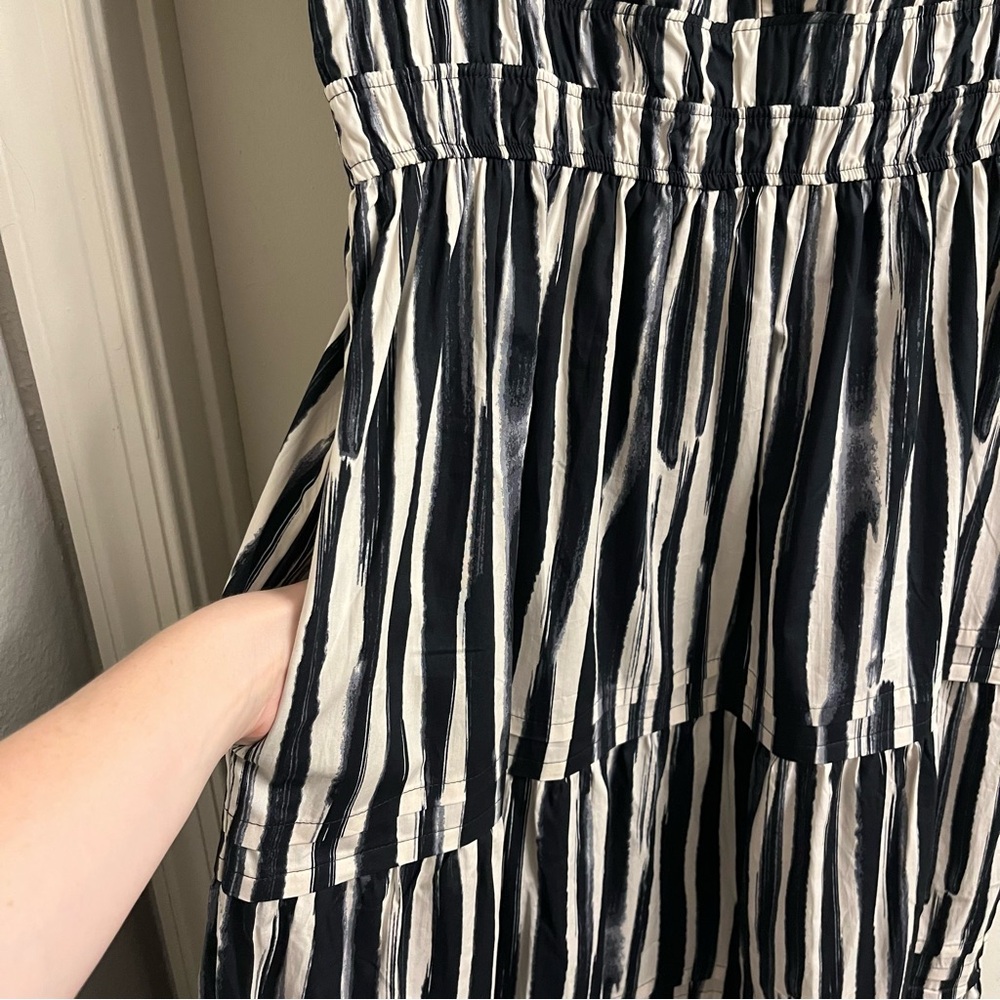Anthropologie Somerset Maxi Dress Carbon Stripe Large - Picture 6 of 11